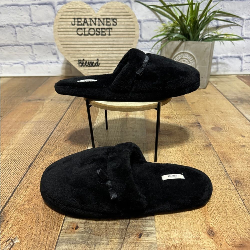 Soma Plush‎ Scuff Slipper Black